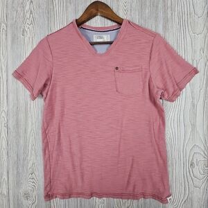 Free Planet T-Shirt Women's Small Pale Red Heathered Short Sleeve Casual Wear‎